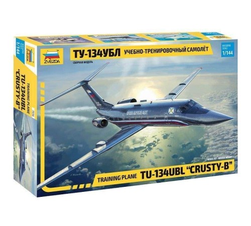 Сборная модель ZVEZDA Учебно-тренировочный самолёт ТУ-134УБЛ, 1/144