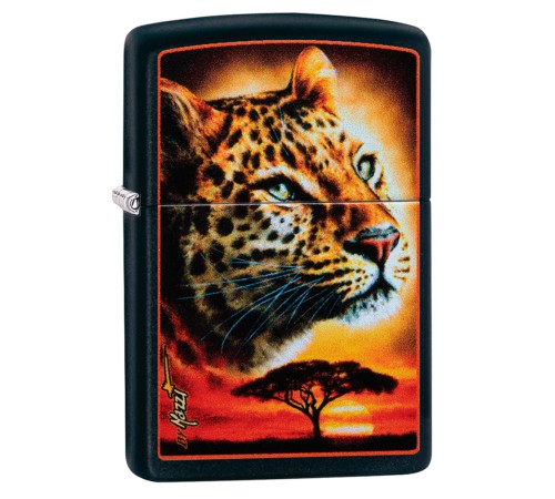 Зажигалка ZIPPO Mazzi® с покрытием Black Matte, латунь/сталь, чёрная, матовая, 38x13x57 мм
