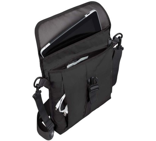 Сумка наплечная VICTORINOX Altmont™ 3.0 Flapover Bag, чёрная, нейлон Versatek™, 27x6x32 см, 5 л