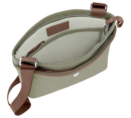 Сумка VICTORINOX Victoria Affinity, зеленая, нейлон/кожа/микрозамша, 25x4x27 см, 3 л