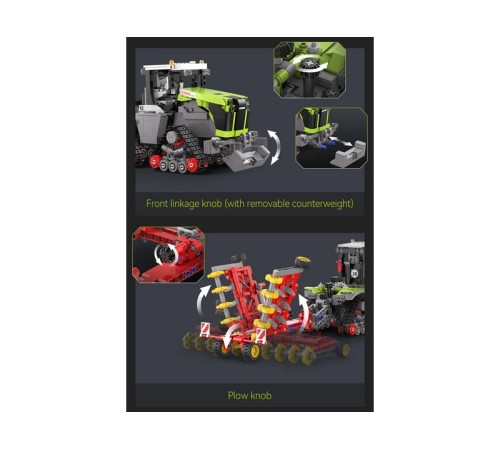 Конструктор CaDA трактор CLAAS XERION 5000 TRAC TS 1/32 (1336 деталей)