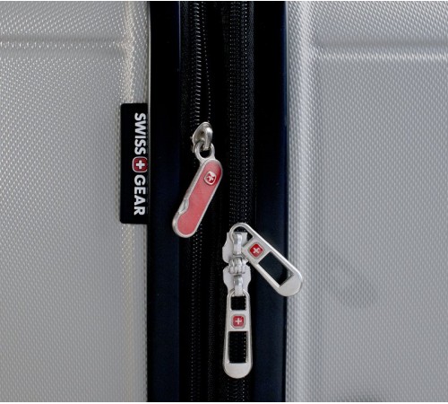 Чемодан SWISSGEAR USTER, серебристый, АБС-пластик, 47x29x77 см, 94 л