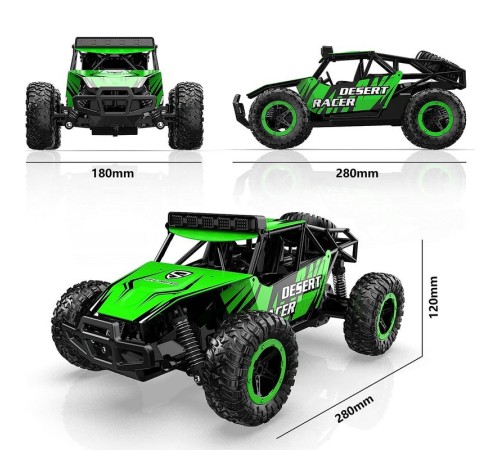 Радиоуправляемый внедорожник Volantex RC Desert King зеленый 4WD 2.4G 1/16 RTR