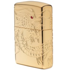 Зажигалка ZIPPO Armor™ с покрытием High Polish Gold Plate, латунь/сталь, золотистая, 38x13x57 мм