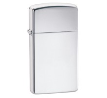 Зажигалка ZIPPO Slim® с покрытием High Polish Chrome, латунь/сталь, серебристая, 29x10x60 мм