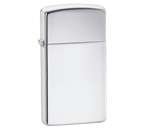Зажигалка ZIPPO Slim® с покрытием High Polish Chrome, латунь/сталь, серебристая, 29x10x60 мм