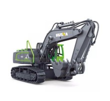 Радиоуправляемый экскаватор HUI NA TOYS, серый 2.4G 9CH 1/18 RTR