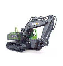 Радиоуправляемый экскаватор HUI NA TOYS, серый 2.4G 9CH 1/18 RTR