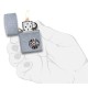 Зажигалка ZIPPO Button с покрытием Street Chrome™, латунь/сталь, серебристая, матовая, 38x13x57 мм