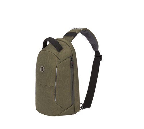 Рюкзак-антивор SWISSGEAR, хаки, Heather 600D, 21 x 12,5 x 34 см, 8,5 л
