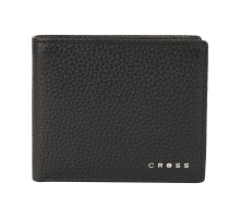 Кошелёк Cross Hudson Black, кожа наппа, фактурная, чёрный, 11 х 9 х 1,5 см