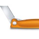 Нож для овощей VICTORINOX SwissClassic, складной, лезвие 11 см с волнистой кромкой, оранжевый