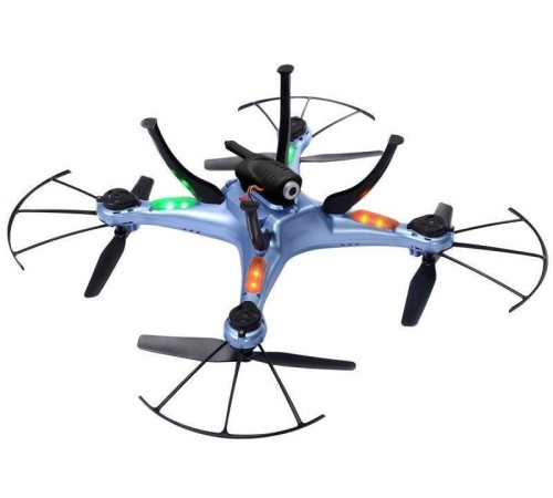 Р/У квадрокоптер Syma X5HW (голубой) с FPV трансляцией Wi-Fi, барометр 2.4G RTF