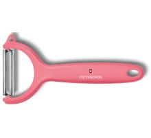 Нож для чистки томатов и киви VICTORINOX, двусторонее зубчатое лезвие, малиновая рукоять