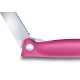 Нож для овощей VICTORINOX SwissClassic, складной, лезвие 11 см с волнистой заточкой, розовый