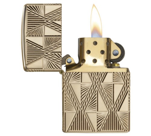 Зажигалка ZIPPO Armor® с покрытием High Polish Gold Plate, латунь/сталь, золотистая, 38x13x57 мм