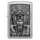 Зажигалка ZIPPO Barbarian Design с покрытием Street Chrome, латунь/сталь, серебристая, 38x13x57 мм