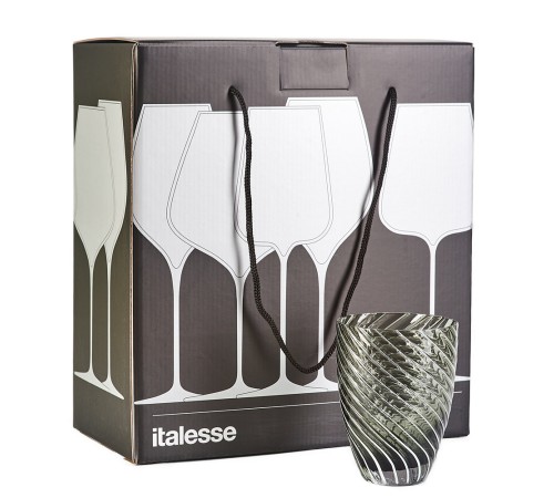 Стаканы сервировочные Italesse Vertigo Tumbler Black 2 шт.