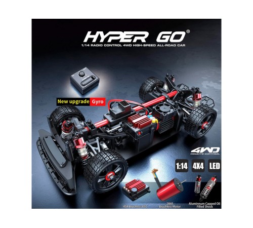 Радиоуправляемая машина для дрифта MJX Hyper Go 14302 Lancia Delta Brushless 4WD 2.4G LED 1/14 RTR