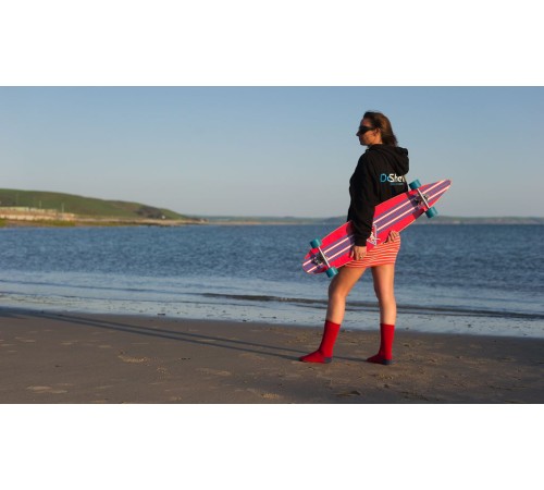 Водонепроницаемые носки DexShell Ultralite Bamboo Black-Pink M (39-42), DS643PM