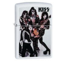 Зажигалка ZIPPO KISS® с покрытием White Matte, латунь/сталь, белая, матовая, 38x13x57 мм