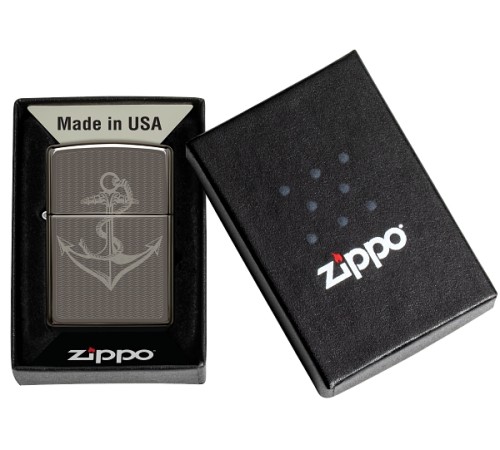 Зажигалка ZIPPO Лучшая цена 2022 с покрытием Black Ice®, латунь/сталь, чёрная, 38x13x57 мм