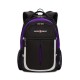 Рюкзак SWISSGEAR, чёрный/фиолетовый/серебристый, полиэстер 600D, 32х15х45 см, 22 л