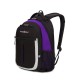Рюкзак SWISSGEAR, чёрный/фиолетовый/серебристый, полиэстер 600D, 32х15х45 см, 22 л