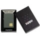 Зажигалка ZIPPO Four Leaf Clover с покрытием Green Matte, латунь/сталь, зеленая, 38x13x57 мм