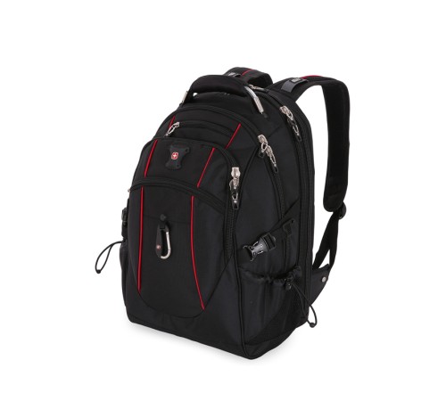 Рюкзак WENGER, 15”, чёрный/красный, полиэстер 900D/М2 добби, 34x23x48 см, 38 л