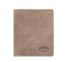 Бумажник KLONDIKE «Finn», натуральная кожа в коричневом цвете, 10 х 11,5 см