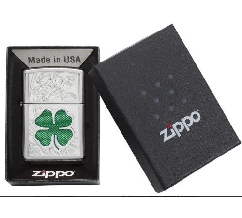 Зажигалка ZIPPO Classic с покрытием High Polish Chrome, латунь/сталь, серебристая, 38x13x57 мм