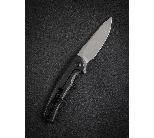 Складной нож SENCUT Tynan 10Cr15CoMoV Steel Gray Stonewashed Handle Stainless Black