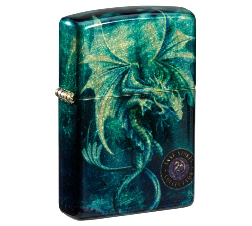 Зажигалка ZIPPO Anne Stokes с покрытием 540 Tumbled Brass, латунь/сталь, разноцветная, 38x13x57 мм