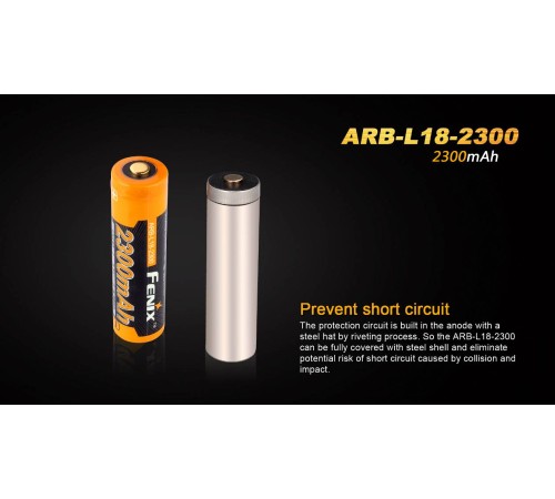 Аккумулятор 18650 Fenix 2300 mAh, ARB-L18-2300