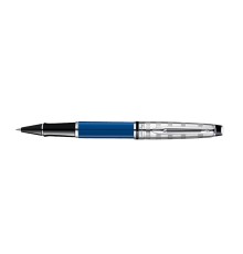 Роллерная ручка Waterman Blue Obsession, цвет - никель/синий лак, перо - нержавеющая сталь