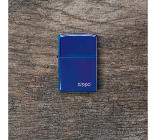 Зажигалка ZIPPO Classic с покрытием High Polish Indigo, латунь/сталь, синяя, глянцевая, 38x13x57 мм