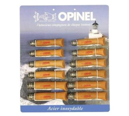 Набор-дисплей Opinel T095 из 12 ножей разных размеров из нержав стали, 000938