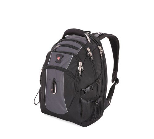 Рюкзак WENGER, 15”,черный/серый, полиэстер 900D/420D/М2 добби, 34x23x48 см, 38 л