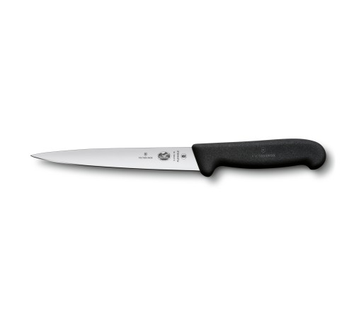 Нож филейный VICTORINOX Fibrox с гибким лезвием 16 см, чёрный
