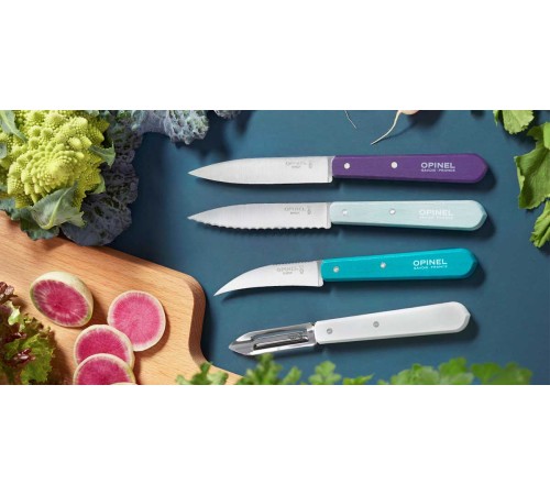 Набор ножей Opinel Les Essentiels Art deco, нержавеющая сталь, (4 шт./уп.), 001939