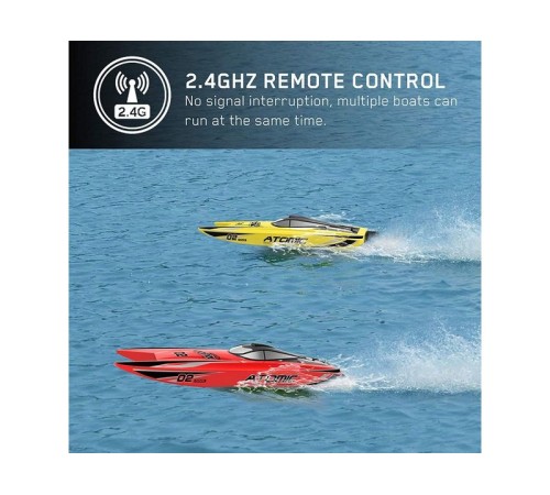 Радиоуправляемый катамаран Volantex RC ATOMIC 700 желтый Brushless PNP