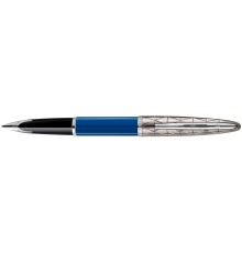 Перьевая ручка Waterman Blue Obsession. Перо - золото 18К, покрытое родием