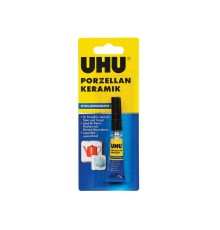 Клей секундный для фарфора, керамики UHU Porzellan, 3 г, блистер