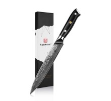 Нож разделочный из дамасской стали Keemake 8 Inch Carving Knife, черный