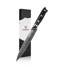 Нож разделочный из дамасской стали Keemake 8 Inch Carving Knife, черный