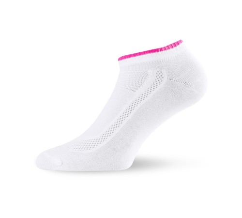 Носки Lasting ARA 2 пары 003, cotton+nylon, белый с розовой полоской, размер L , ARA2003-L