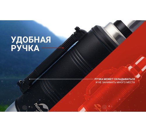 Термос Naturehike Q-9H NH19SJ011  2.2L черный, 6927595740279
