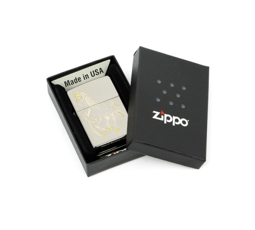 Зажигалка ZIPPO Classic с покрытием Black Ice ®, латунь/сталь, чёрная, глянцевая, 36x12x56 мм