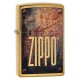 Зажигалка ZIPPO Rusty Plate с покрытием Brushed Brass, латунь/сталь, золотистая, 38x13x57 мм